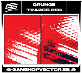 TRAZOS GRUNGE RED
