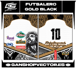 FUTSALERO GOLD BLACK