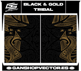 BLACK & GOLD TRIBAL