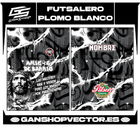 FUTSALERO PLOMO BLANCO